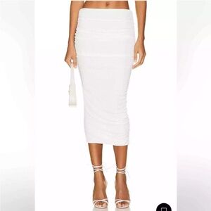SER.O.YA Julia Midi Skirt White Size Medium